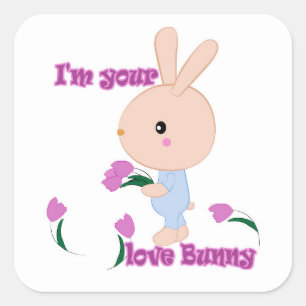 Ik ben je favoriete Bunny Vierkante Sticker
