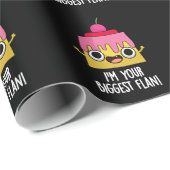Ik ben je grootste Flan Funny Food Pun Cadeaupapier (Rol Hoek)