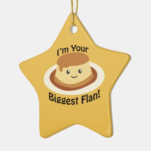 Ik ben je grootste Flan. Keramisch Ornament (Links)