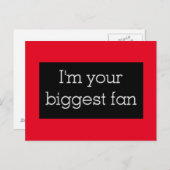 Ik ben je grootste Ventilator Briefkaart (Voorkant / Achterkant)