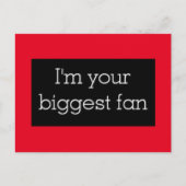 Ik ben je grootste Ventilator Briefkaart (Voorkant)