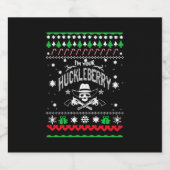 Ik ben je Huckleberry cowboy kerst Sweater Sparkling Wijnetiket (Enkel label)