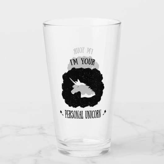 Ik ben je persoonlijke Unicorn Glas (Voorkant)