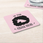 Ik ben je persoonlijke Unicorn Kartonnen Onderzetters (Schuin)