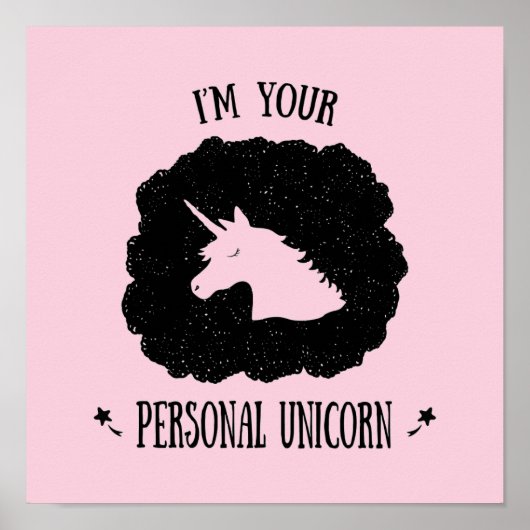 Ik ben je persoonlijke Unicorn Poster (Voorkant)