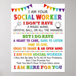 Ik ben je Poster van de Sociale Arbeider op school