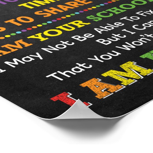 Ik ben je schoolhoofd Poster (Hoek)