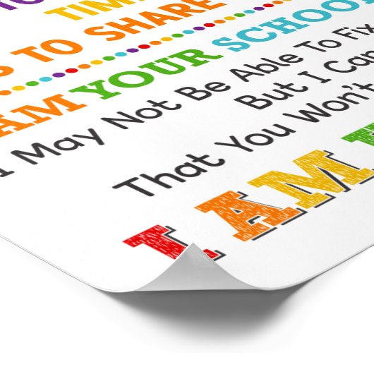 Ik ben je schoolhoofd Poster (Hoek)