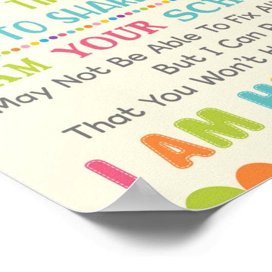 Ik ben je schoolverpleegster poster (Hoek)