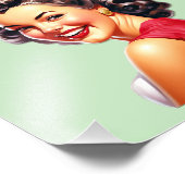 Ik ben je thuis Meisje Vastgoed Retro Meisje Art Foto Afdruk (Hoek)