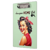 Ik ben je thuis Meisje Vastgoed Retro Meisje Art Klembord (Links)