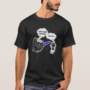 Ik ben je vader Cassette Vs Mp3 Player Retro Funn T-shirt