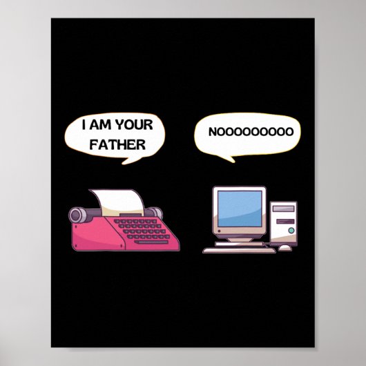 Ik Ben Je Vader Computer Grappige Gamer Geek Nerd Poster (Voorkant)