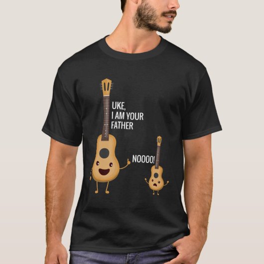 Ik ben je vader en Shirt Ukulele Funny Guitar (Voorkant)
