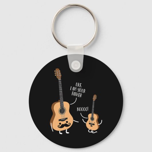 Ik ben je vader en Shirt Ukulele Guitar Sleutelhanger (Voorkant)
