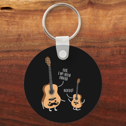Ik ben je vader en Shirt Ukulele Guitar Sleutelhanger (Voorkant)