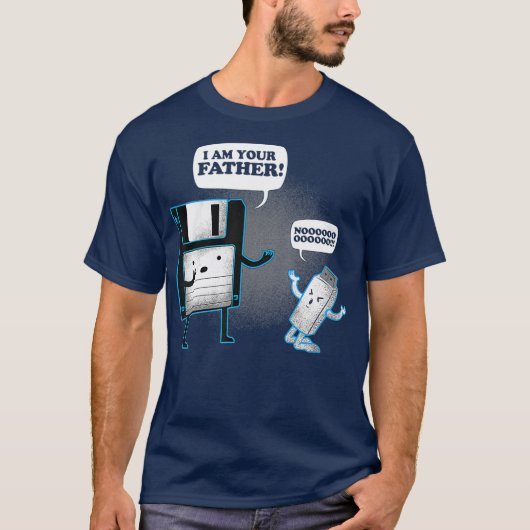 Ik ben je vader Floppy Disk USB Grappig shirt (Voorkant)