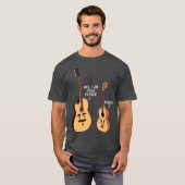 Ik ben je vader Funny Guitar en Ukulele T-shirt (Voorkant volledig)