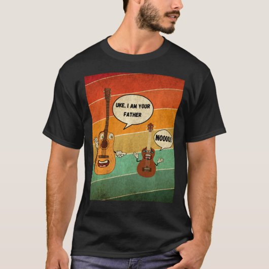 Ik ben je vader Funny Ukulele Guitar Music Ba T-shirt (Voorkant)