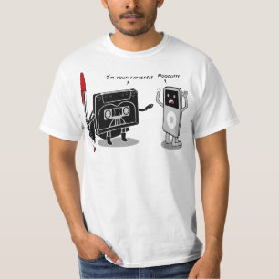 Ik ben je vader, grappig Cassettebandje retro paro T-shirt