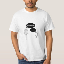 Ik ben je vader grappig pickleball tennisracket t-shirt
