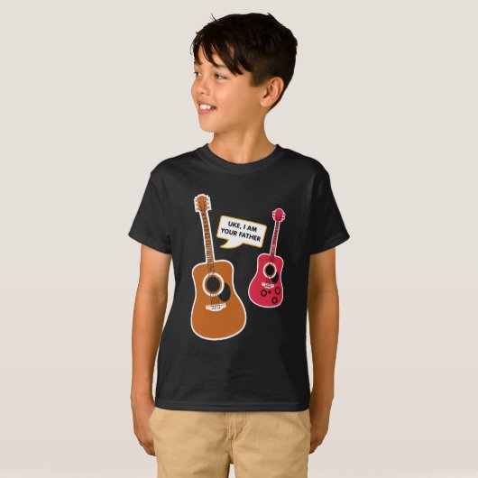 Ik ben je vader, grappige Ukelele Guitar Gift T-shirt (Voorkant volledig)