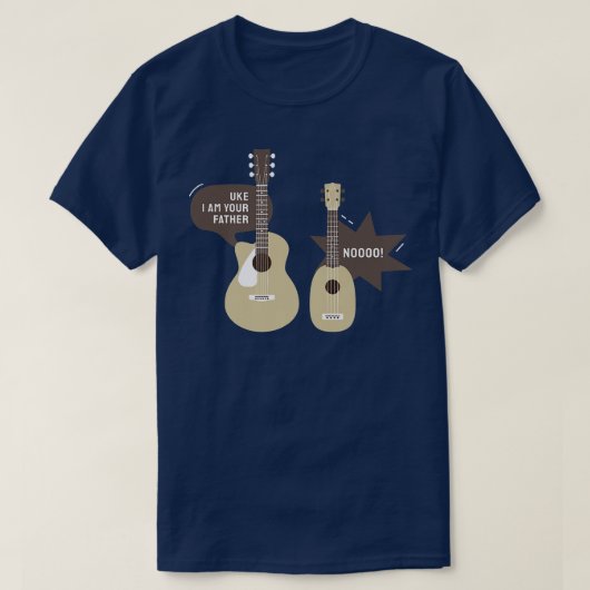 Ik ben je vader Ukulele Guitar Music3088 T-shirt (Design voorkant)