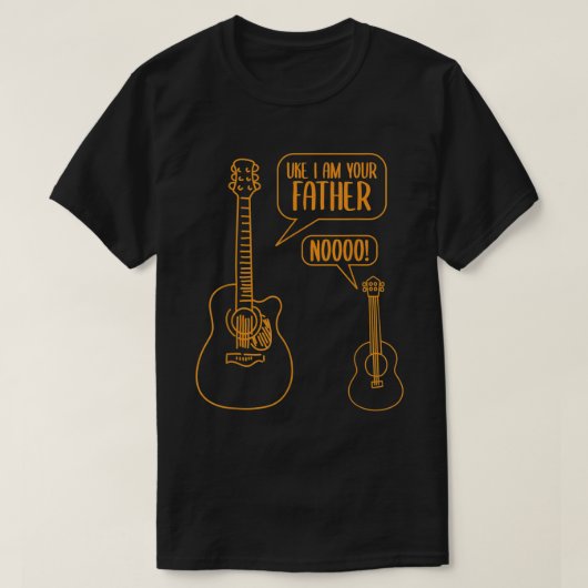 Ik ben je vader Ukulele Guitar Music T-shirt (Design voorkant)