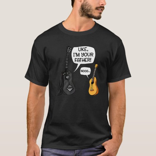 Ik ben je vader Ukulele Guitar Music T-shirt (Voorkant)
