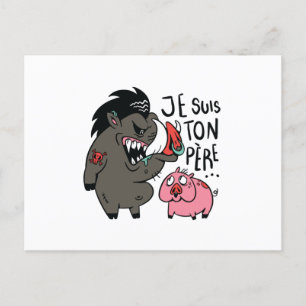 Ik ben je vader Warthog en varken Briefkaart