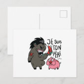 Ik ben je vader Warthog en varken Briefkaart (Voorkant / Achterkant)
