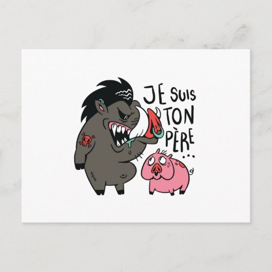 Ik ben je vader Warthog en varken Briefkaart (Voorkant)