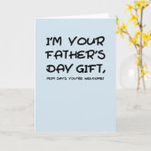 Ik ben je Vaderdag mam die zegt dat je welkom bent Kaart (Gele Bloem)