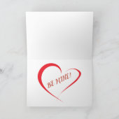 IK BEN JE VALENTIJN MEISJE MET TULP FEESTDAGEN KAART (Binnen)