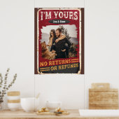 Ik ben je Valentijnsdag zonder retourzending of re Poster (Keuken)