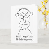 Ik ben je verjaardag met opzet niet vergeten - Kaa Kaart (Gele Bloem)