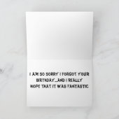 IK BEN JE VERJAARDAG VERGETEN KAART (Binnen)