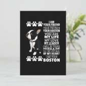 Ik ben je vriend, je partner, je Boston Terrier Aankondiging (Staand voorkant)