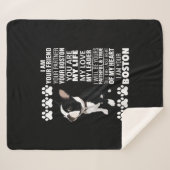 Ik ben je vriend, je partner, je Boston Terrier Sherpa Deken (Voorkant (horizontaal))