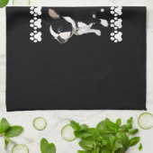 Ik ben je vriend, je partner, je Boston Terrier Theedoek (Gevouwen)