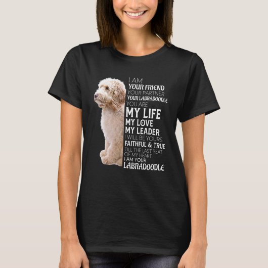 Ik ben je vriend, je partner, je labradole hond t-shirt (Voorkant)