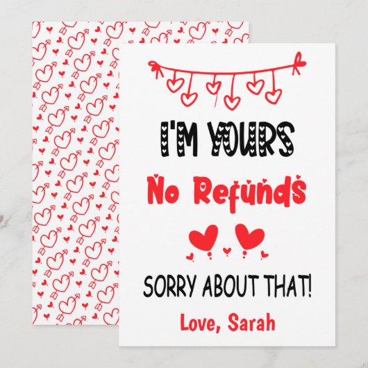 Ik ben je vriend van Valentijnse  Feestdagenkaart (Voorkant / Achterkant)