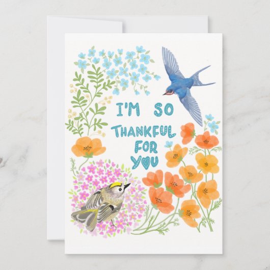 Ik ben je zo dankbaar bedankkaart (Voorkant)