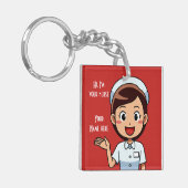 Ik ben je zuster Square (dubbelzijdig) Sleutelhang Sleutelhanger (Voorkant Links)