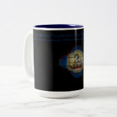 "Ik ben Jezus Kleine Lamb" #1 Tweekleurige Koffiemok (Voorkant links)