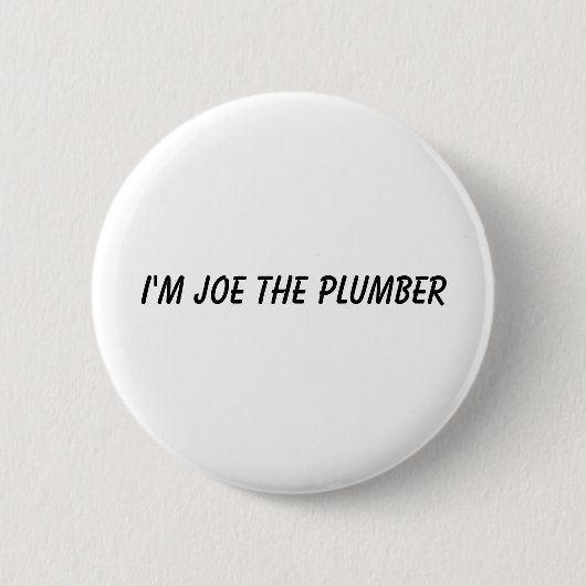 Ik ben Joe de Plumber Ronde Button 5,7 Cm (Voorkant)