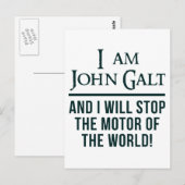 Ik ben John Galt Briefkaart (Voorkant / Achterkant)