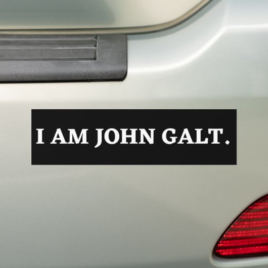 IK BEN JOHN GALT BUMPERSTICKER (Op auto)