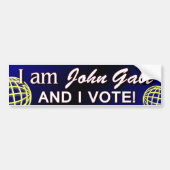 Ik ben John Galt - en ik stem Bumpersticker (Voorkant)