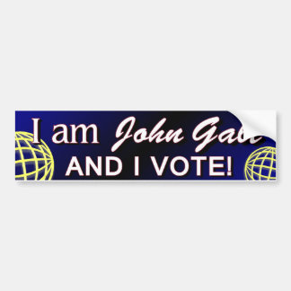 Ik ben John Galt - en ik stem Bumpersticker